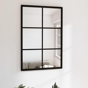Nástěnné zrcadlo černé 60 x 40 cm kov