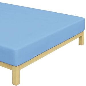 Jersey prostěradlo do dětské postýlky - 70 x 140 cm - středně modré