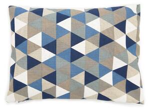 Gadeo Pohankový polštář Modré trojúhelníky, 28 x 38 cm