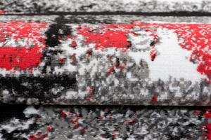 Chemex Kusový koberec Maya - abstrakt 1 - šedý/červený Rozměr koberce: 80x150 cm