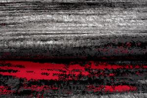 Chemex Kusový koberec Maya - abstrakt 3 - šedý/červený Rozměr koberce: 120x170 cm