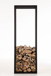 Stojan na palivové dřevo Elite - černý | 150x50x40 cm