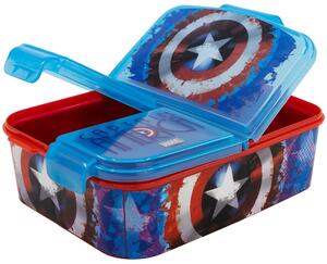 Multibox na svačinu Kapitán Amerika se 3 přihrádkami