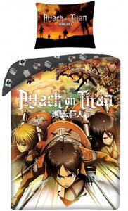 Bavlněné ložní povlečení Útok titánů - Attack on Titan - 100% bavlna - 70 x 90 cm + 140 x 200 cm