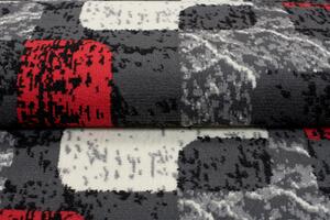 Chemex Moderní koberec Tap - geometrické tvary 2 - červený/šedý Rozměr koberce: 120x170 cm