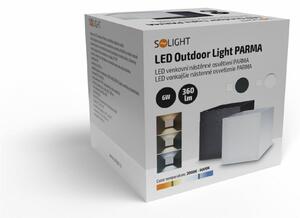 Solight LED venkovní nástěnné osvětlení Parma, 6W, 360lm, 10-110°, bílá WO801-W