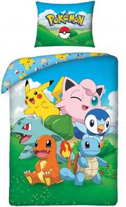 Bavlněné ložní povlečení Pokémoni - motiv Best team - 100% bavlna - 70 x 90 cm + 140 x 200 cm