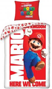 Ložní povlečení Super Mario - motiv Mushroom Kingdom, here we come! - 100% bavlna - 70 x 90 cm + 140 x 200 cm