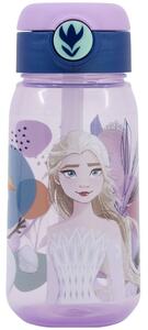 Plastová láhev na pití s brčkem a víčkem Ledové království - Frozen - 510 ml