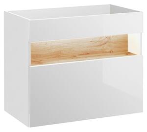 CMD Via Domo - Koupelnová skříňka pod umyvadlo Bahama White - bílá - 80x60x46 cm