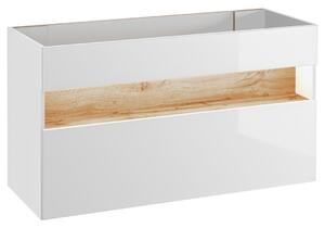 CMD Via Domo - Koupelnová skříňka pod umyvadlo Bahama White - bílá - 120x53x46 cm