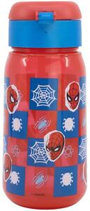 Plastová láhev na pití s brčkem a víčkem Spiderman - 510 ml