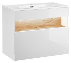 ViaDomo Via Domo - Koupelnová skříňka pod umyvadlo Bahama White - bílá - 80x60x46 cm
