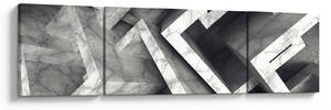 Abstraktní obraz krychlí (170x50 cm)