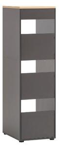 Schildmeyer Skříňka k pračce »Solea« (3x žlab na prádlo, výška 154 cm, antracitová) (100396863004)