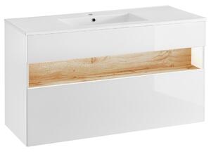 ViaDomo Via Domo - Koupelnová skříňka pod umyvadlo Bahama White - bílá - 120x53x46 cm