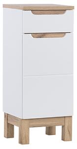 CMD Koupelnová skříňka nízká Bali White 35 cm - bílá/dub