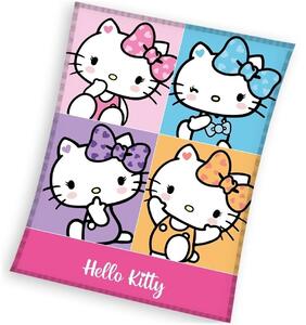 Coral fleece deka Hello Kitty - motiv Portréty - 130 x 170 cm