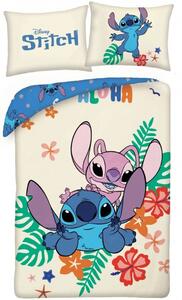 Bavlněné ložní povlečení Lilo & Stitch - motiv Aloha - 100% bavlna - 70 x 90 cm + 140 x 200 cm