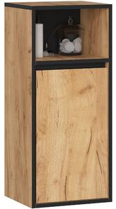 Ak furniture Závěsná koupelnová skříňka VAMI 35 cm dub craft/černá