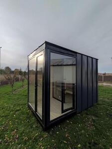 Designová venkovní sauna s předsíní 220 x 350 x 255 cm