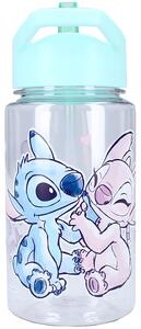 Plastová láhev na pití Lilo & Stitch s brčkem - 450 ml