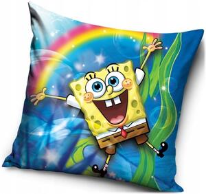 Polštář Spongebob a duha - 40 x 40 cm