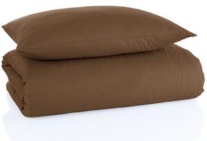 Bavlněné jednobarevné ložní povlečení BedTex Exclusive Collection - hnedé - 100% bavlna - 70 x 90 cm + 140 x 200 cm