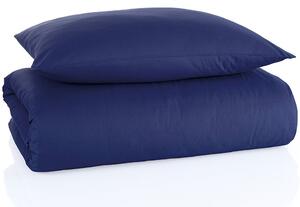 Bavlněné jednobarevné ložní povlečení BedTex Exclusive Collection - modré - 100% bavlna - 70 x 90 cm + 140 x 200 cm