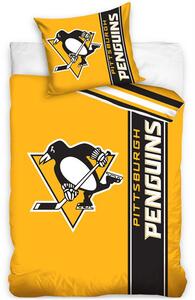 Mikroplyšové ložní povlečení NHL Pittsburgh Penguins - 70 x 90 cm + 140 x 200 cm