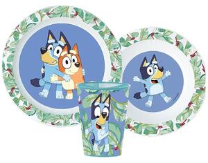 Sada plastového nádobí Bluey s kelímkem - 3 díly