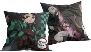 Oboustranný polštář Demon Slayer - motiv Tanjiro & Nezuko - 40 x 40 cm