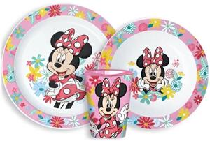Sada plastového nádobí Minnie Mouse s kelímkem - Disney - 3 díly