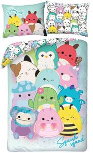 Oboustranné ložní povlečení z mikrovlákna Squishmallows – motiv Squish Squad - 70 x 90 cm + 140 x 200 cm - zipové zapínání