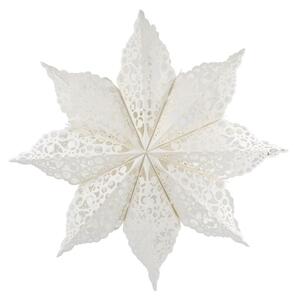 Krémová zdobená papírová hvězda Vintage Paper Star - 60 cm - Chic Antique