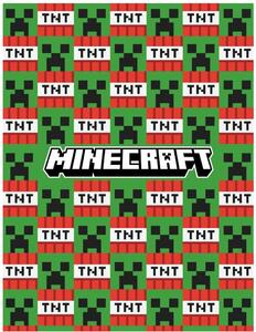 Coral fleece deka Minecraft - Creeper & TNT