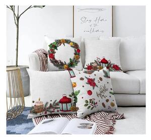 Povlaky na polštáře v sadě 4 ks s vánočním motivem 43x43 cm Merry Christmas – Mila Home