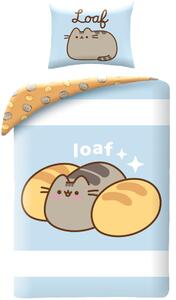 Ložní povlečení z mikrovlákna Pusheen - motiv Loaf - 70 x 90 cm + 140 x 200 cm