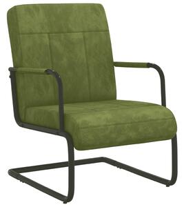 Konzolová židle světle zelená samet