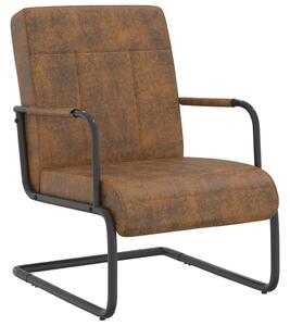 Konzolová židle hnědá textil