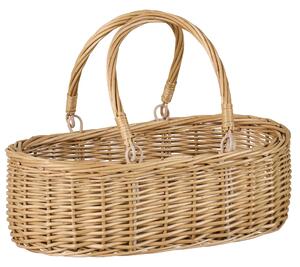 Proutěný koš s uchy Oval