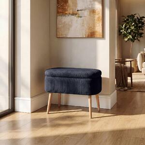 ASIR Taburet MINI OSLO LINEN černá