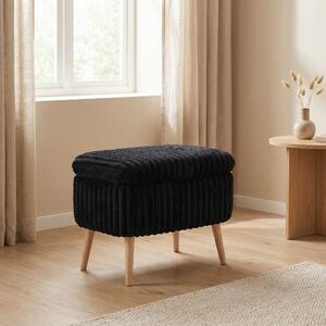 ASIR Taburet MINI OSLO LINEN černá