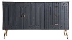 Komoda Linde 140 cm černá