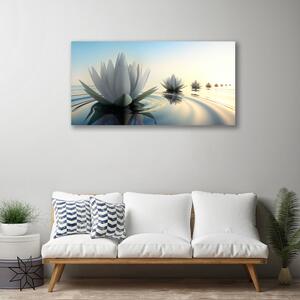 Obraz na plátně Vodní Lilie Květiny Rybník 120x60 cm