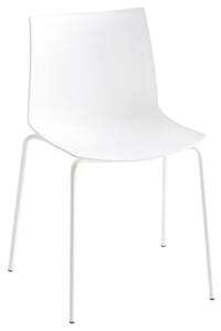 Gaber Bílá plastová jídelní židle KANVAS NA