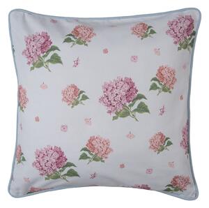 Povlak na polštář se vzorem růžové hortenzie Vintage Grace – 40x40 cm