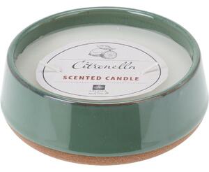 Repelentní svíčka Citronella, zelená, 420 g, 12 x 4,5 cm