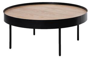 Konferenční stolek werad Ø 80 cm černý/přírodní