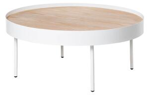 Konferenční stolek werad Ø 80 cm bílý/přírodní